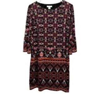 London Times Elegant Multicolor Patterned Dress 6